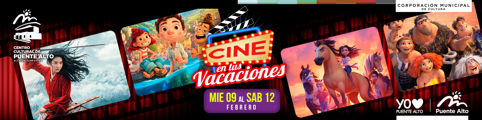 El Ciclo “Cine en tus Vacaciones” regresará al Centro Cultural de Puente Alto 